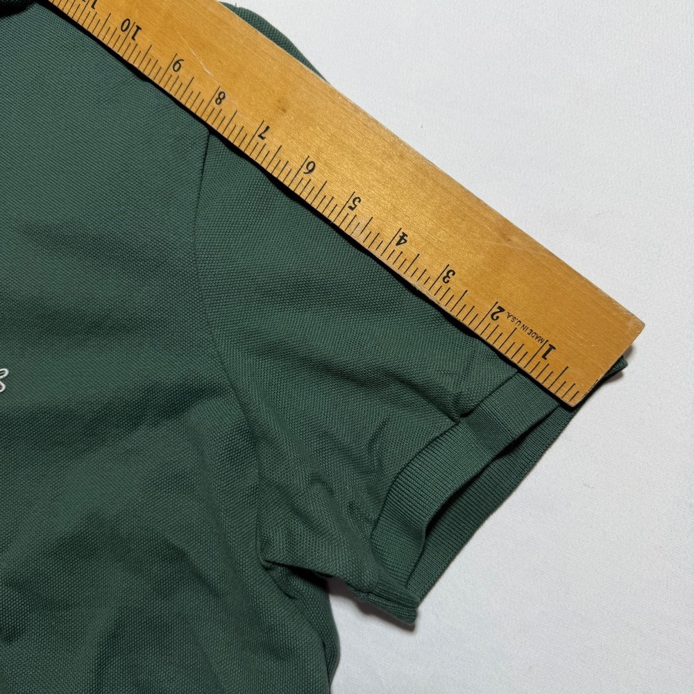 Lacoste Slim Fit Polo Shirt Mens XL Green Pique Cotton Short Sleeve Logo FR 6 - Picture 4 of 10